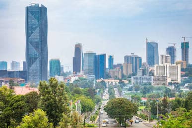 The Addis Ababa skyline